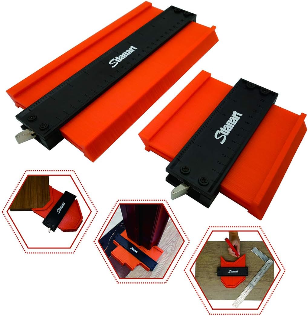Contour Gauge with Lock, 10 Inch Profile Gauge Duplicator Tool N885374