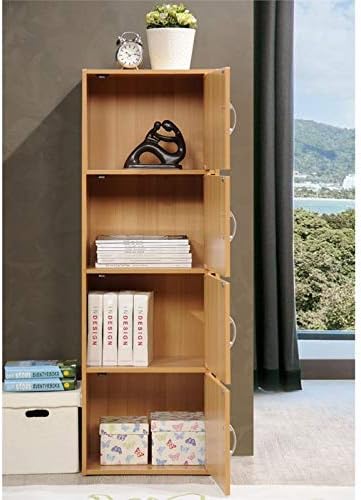 4 Shelf 4 Door Bookcase in Beech M278