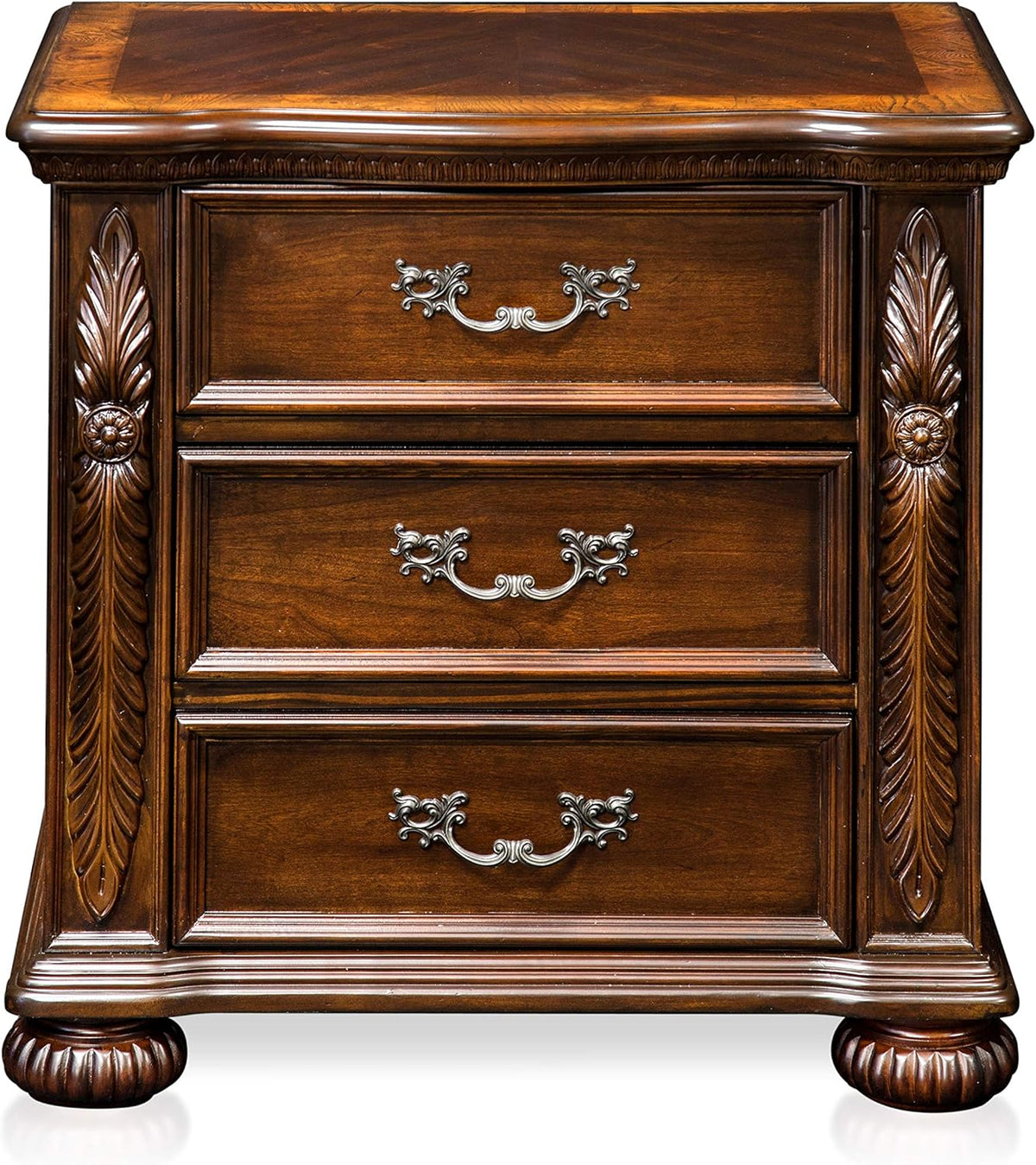 Brown Cherry Traditional Nightstand E39144