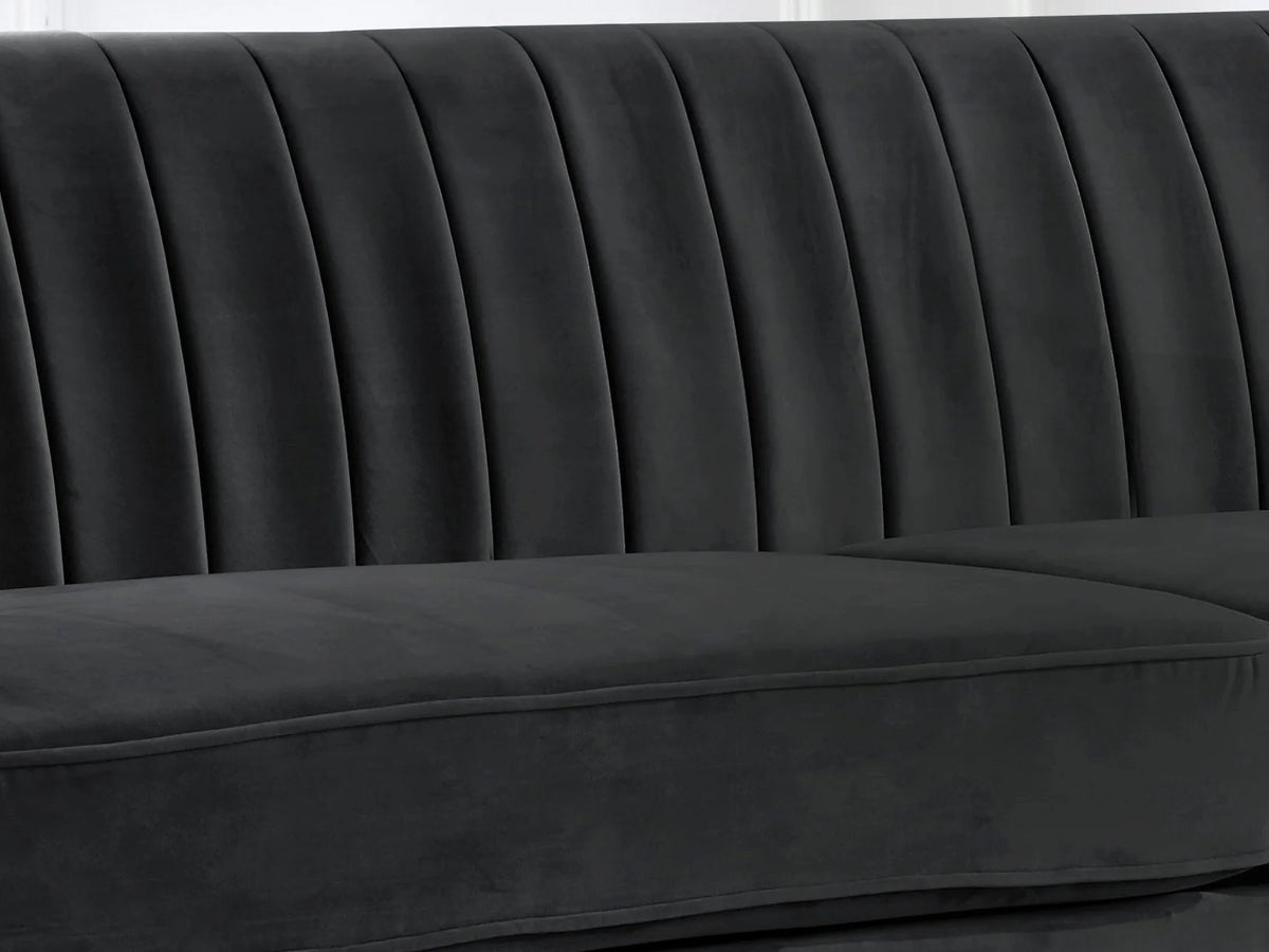 Velvet Loveseat - Black M285