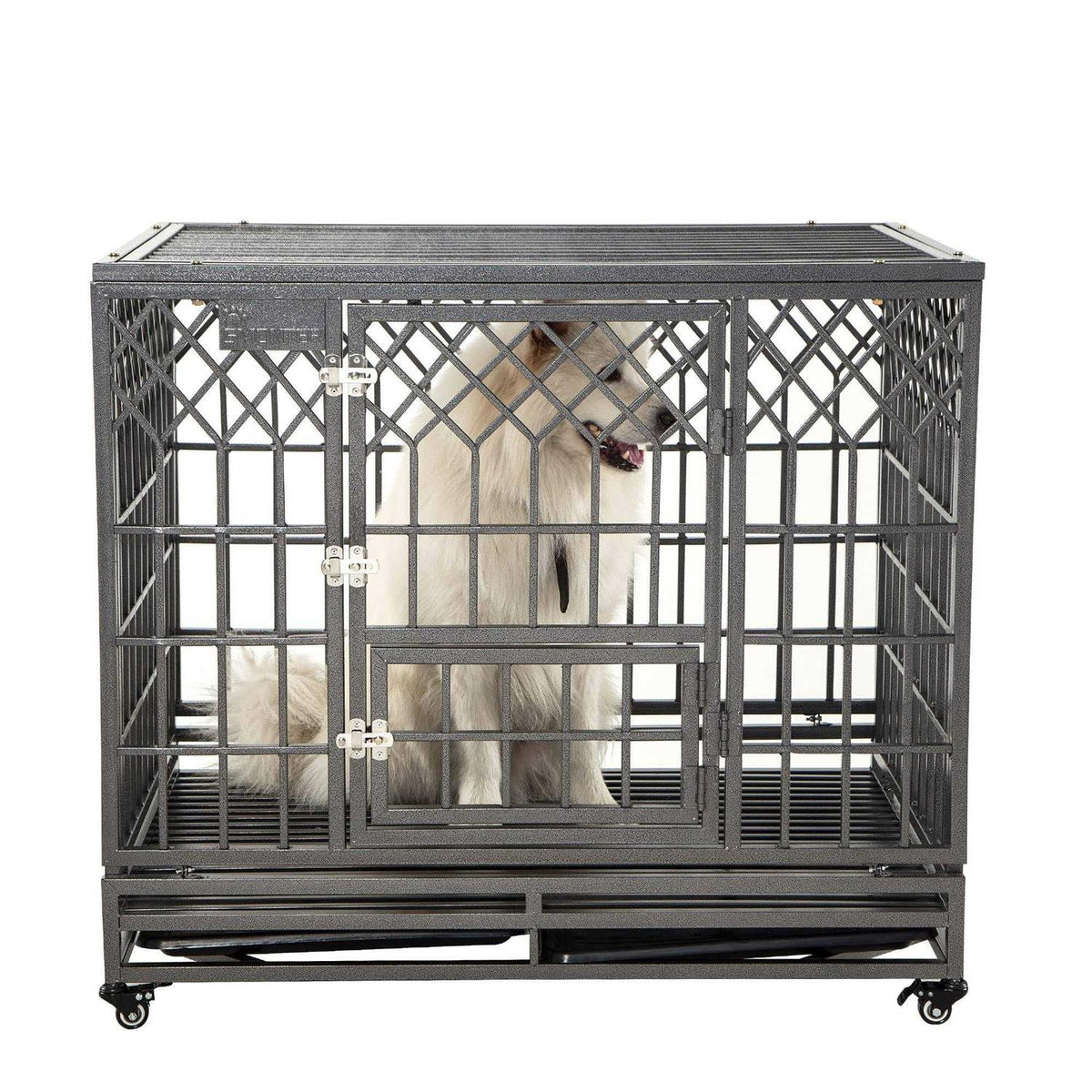 Heavy Duty Metal Dog Cage Pet Kennel Crate Playpen with Wheels D148