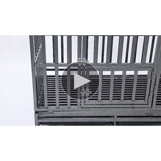 Heavy Duty Metal Dog Cage Pet Kennel Crate Playpen with Wheels D148
