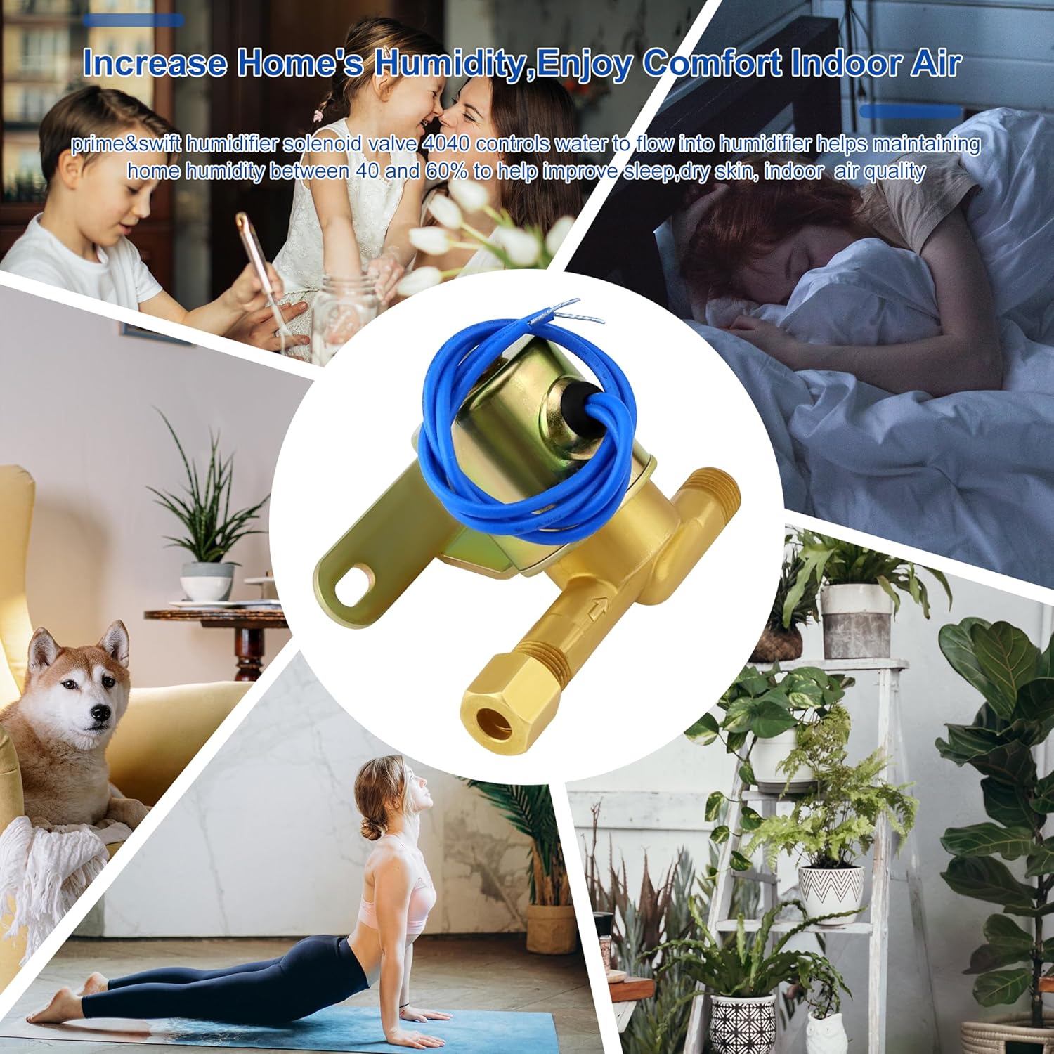 24V Brass Humidifier Solenoid Valve, 3/32" Orifice, 2.3 Watt 60 Hz D600708