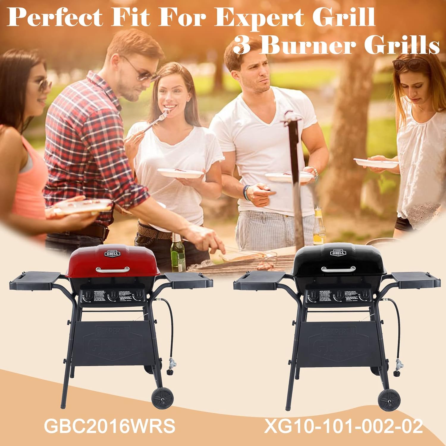 3-PACK Grill Heat Plates and Burner Tubes V459