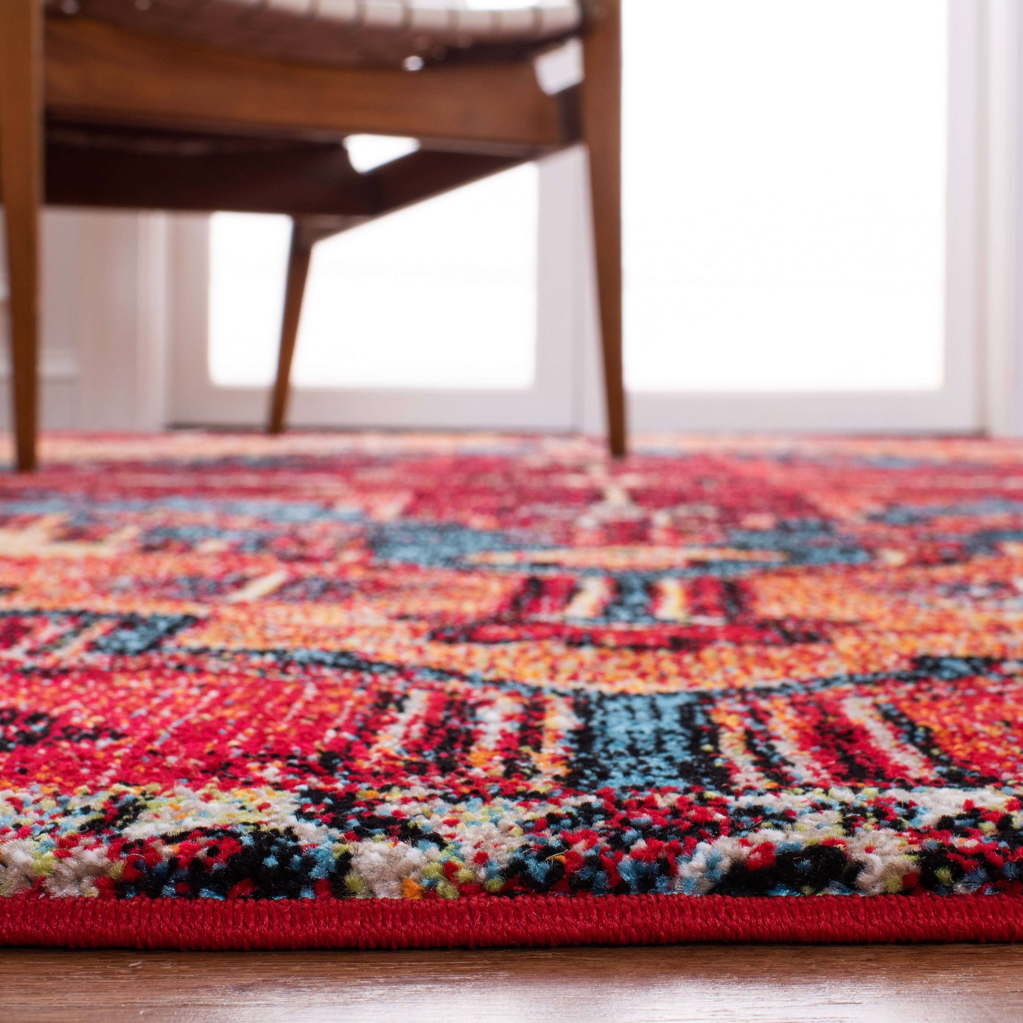 Red / Blue Vintage Rug S6615