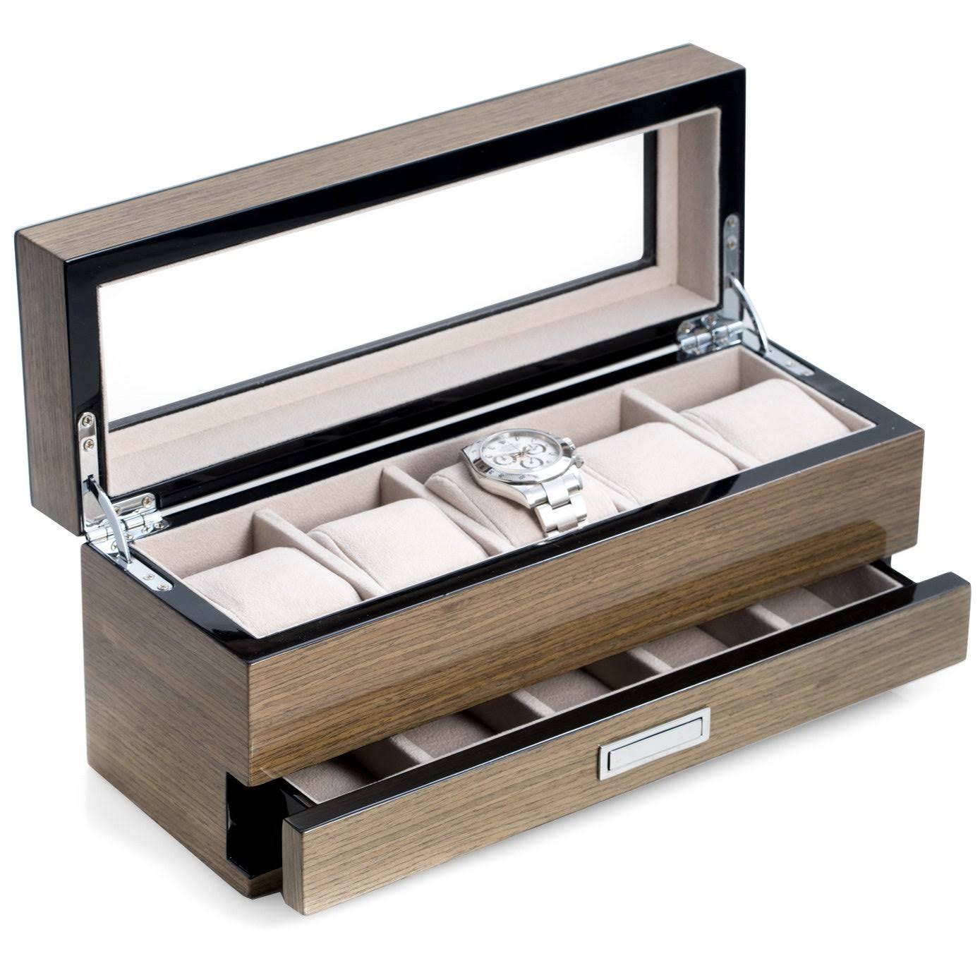 Gray Watch Case with Glass Top L2755