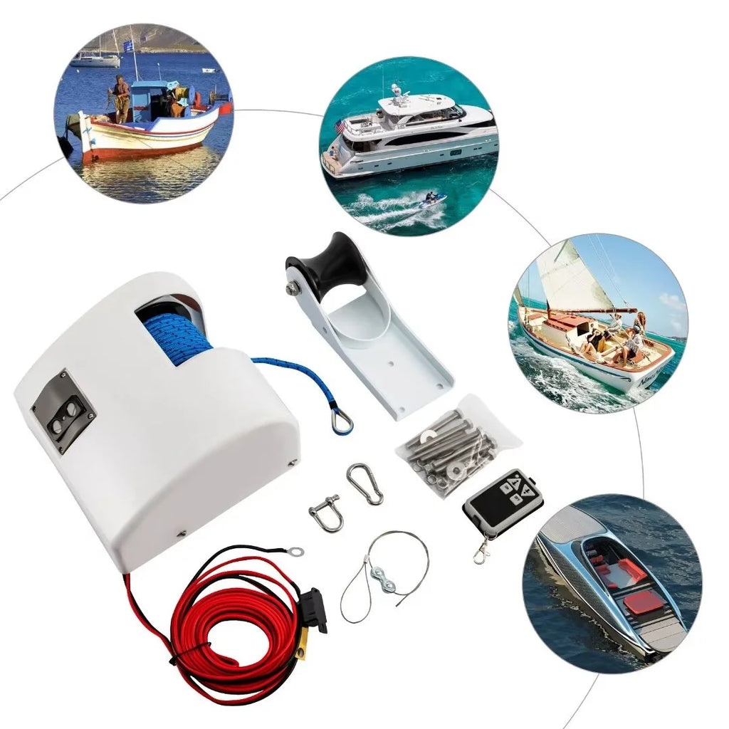 12V Saltwater Marine Windlass Winch with Wireless Remote Control Y780