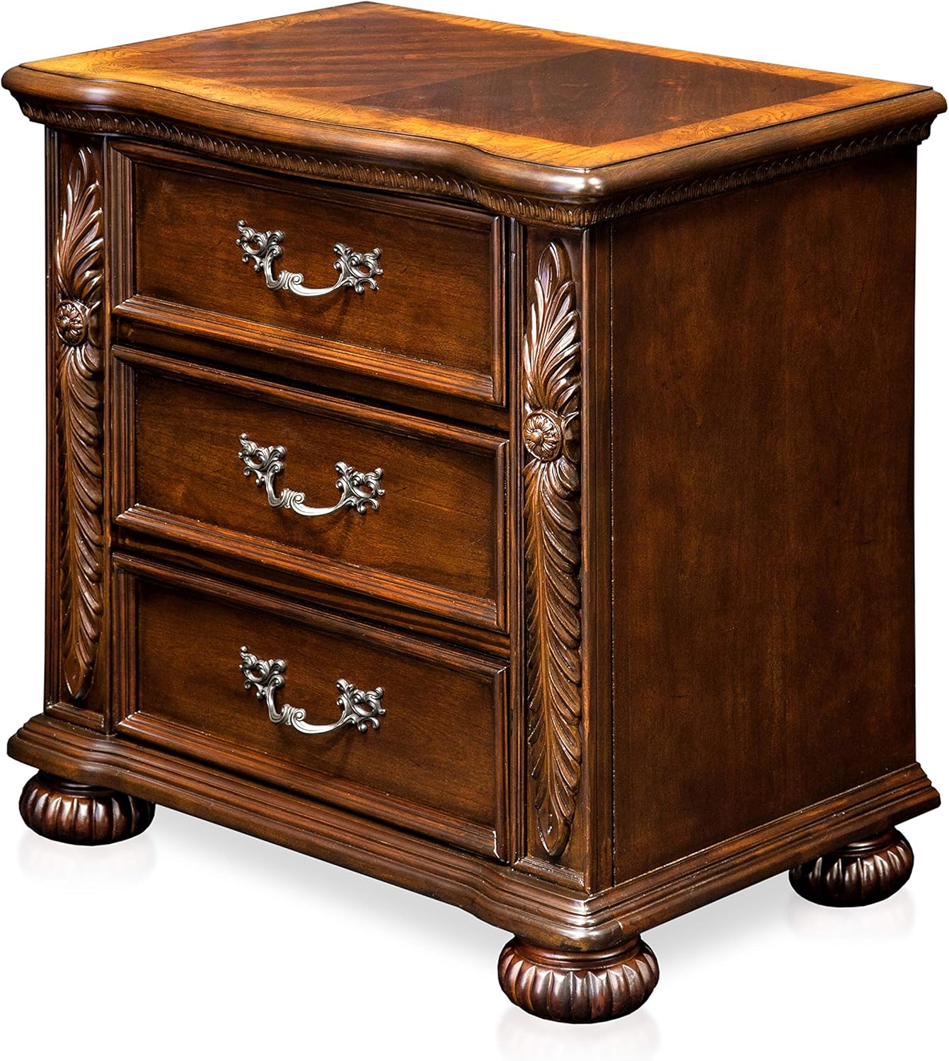 Brown Cherry Traditional Nightstand E39144