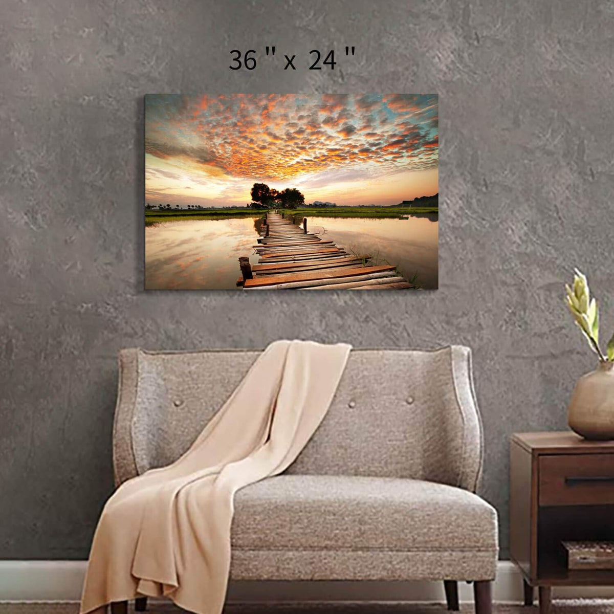 Landscape Art Print on Canvas, 18” x 24” x 1 Panel A927944