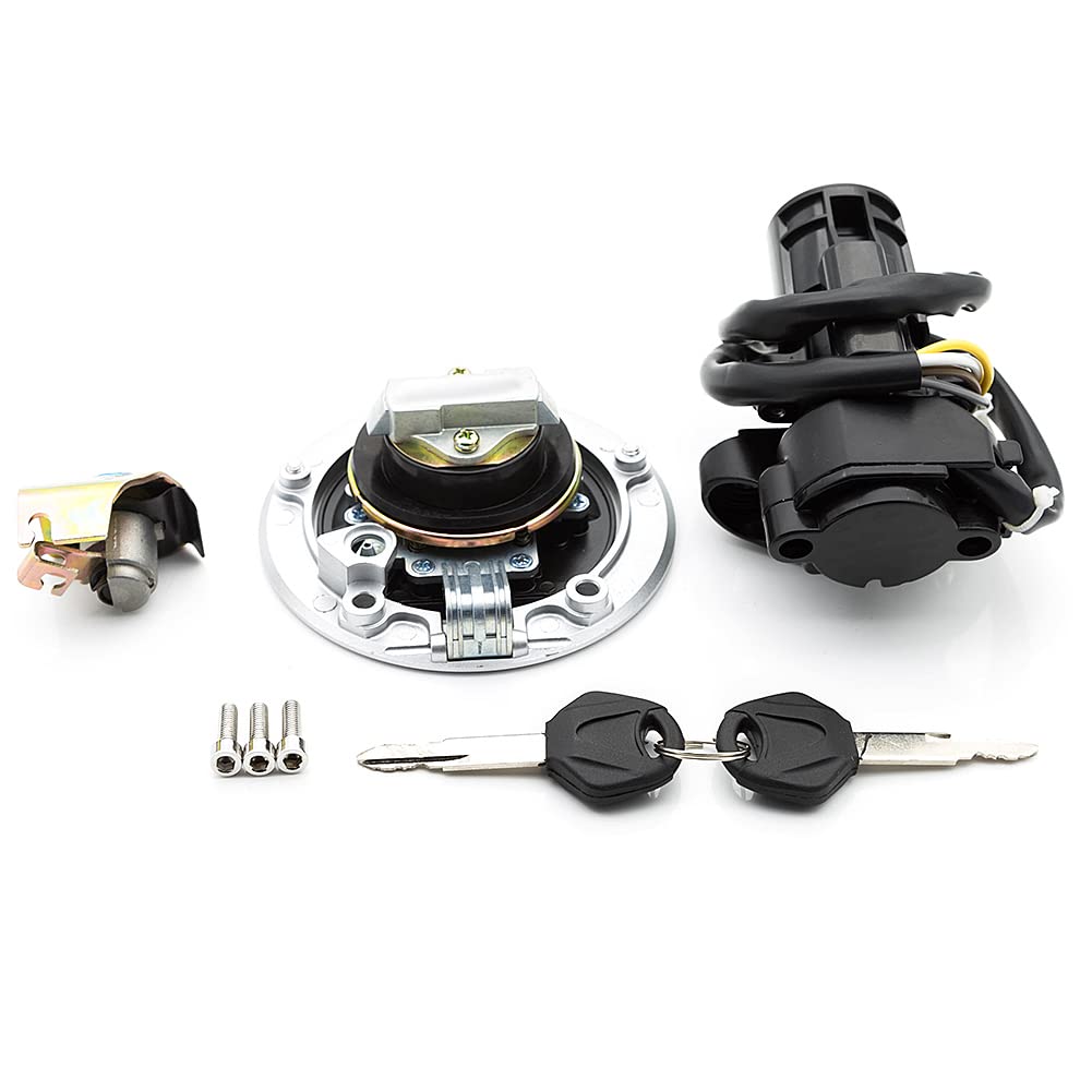 Motorcycle Ignition Switch Fuel Gas Cap Seat Lock Key Set U1440