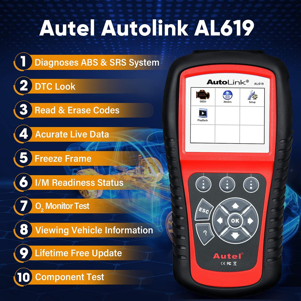 OBD2 Scanner with ABS and SRS Airbag Diagnostic O722
