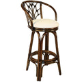 Antique Finish Swivel Rattan Counterstool X528