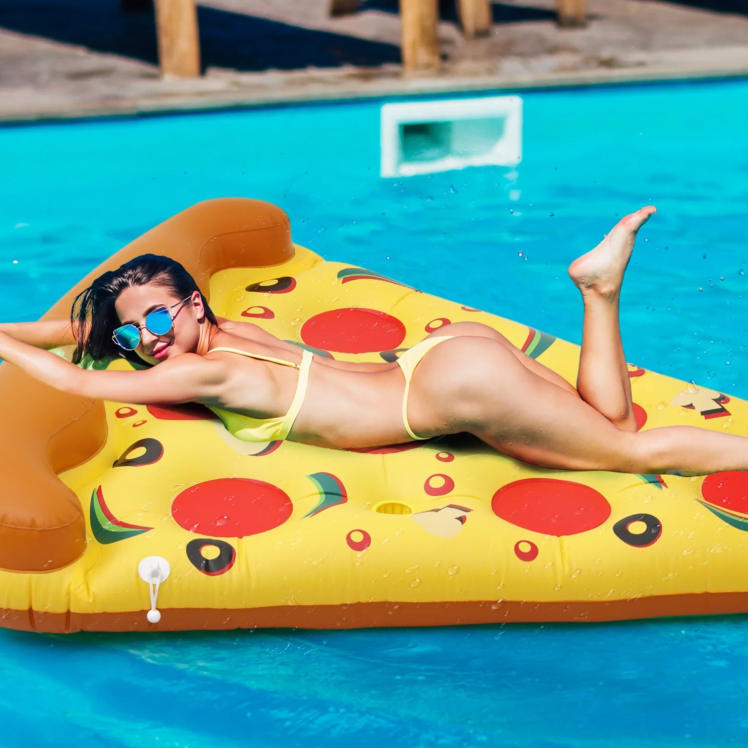 Set of 2 Inflatable Pool Floaties with Drink Holders F157
