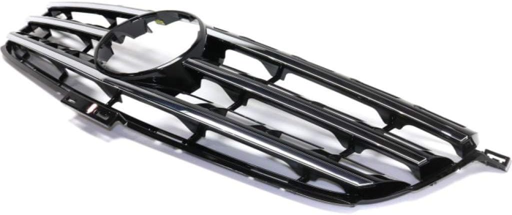 Black Plastic Grille Assembly with Chrome Molding B975