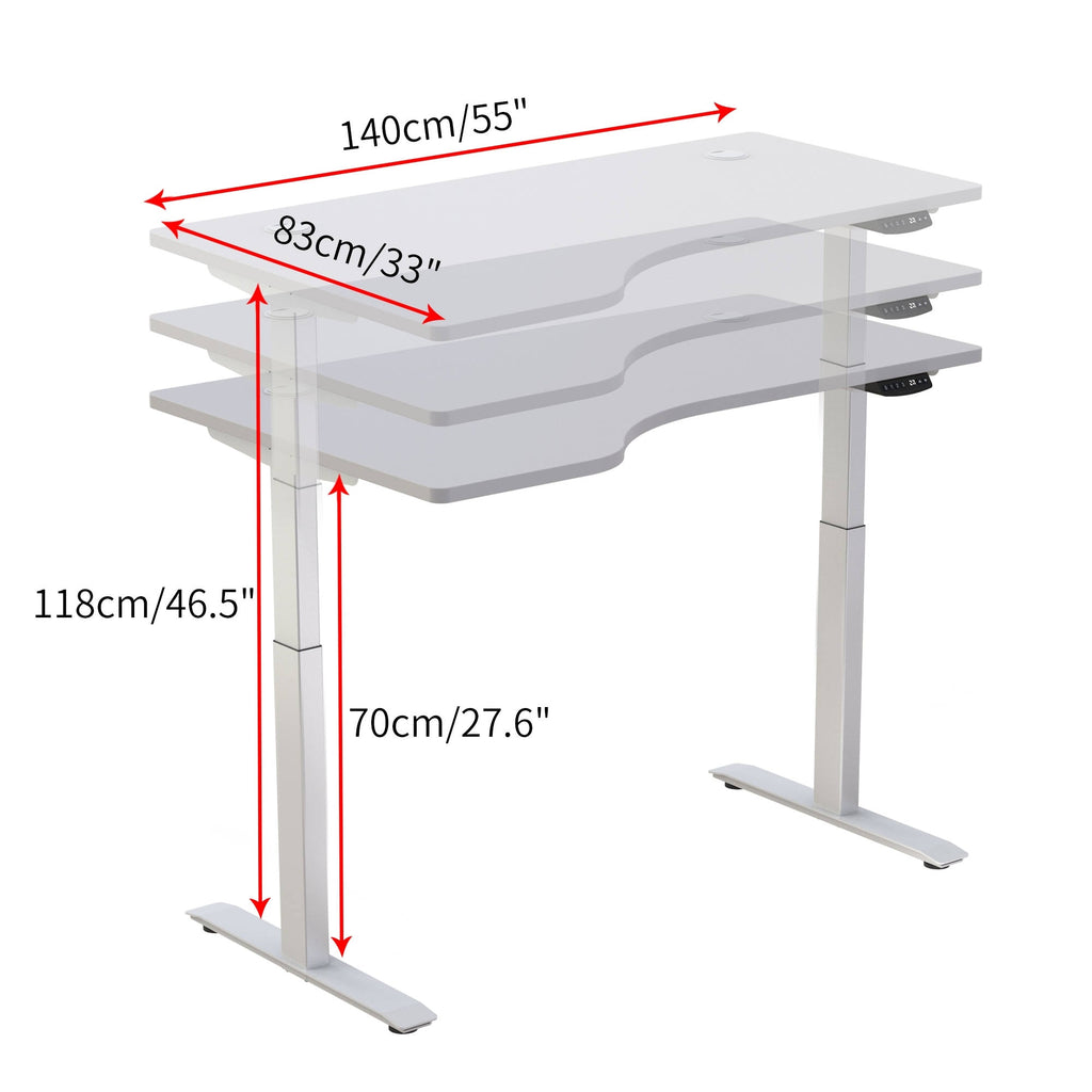 L-Shaped Electric Height Adjustable Standing Desk P59927