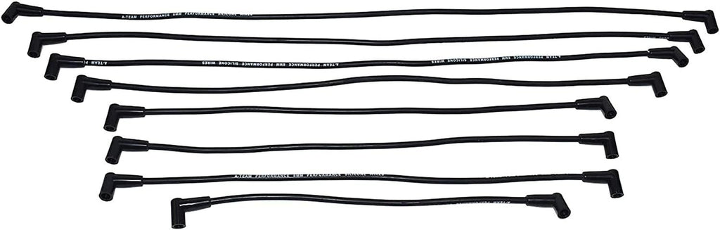 Black 8.0mm Spark Plug Wires Distributor Coil for Chevy Corvette SBC J7793