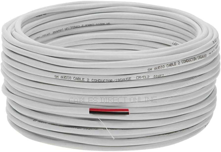 Bulk 18/2 Stranded Alarm Control Cable 500ft Unshielded Pack of 2 G976