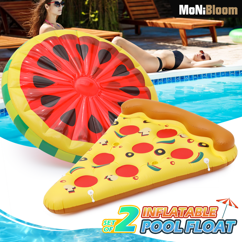 Set of 2 Inflatable Pool Floaties with Drink Holders F157