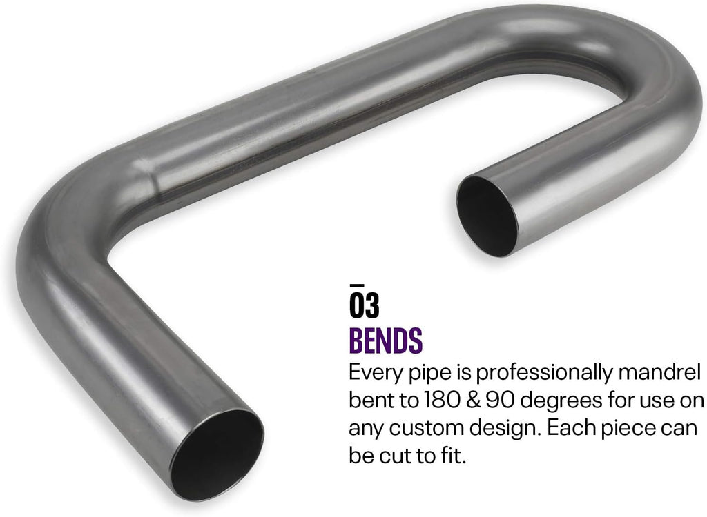 2 Inch Mild Steel Exhaust Pipe Pack of 2 H2184