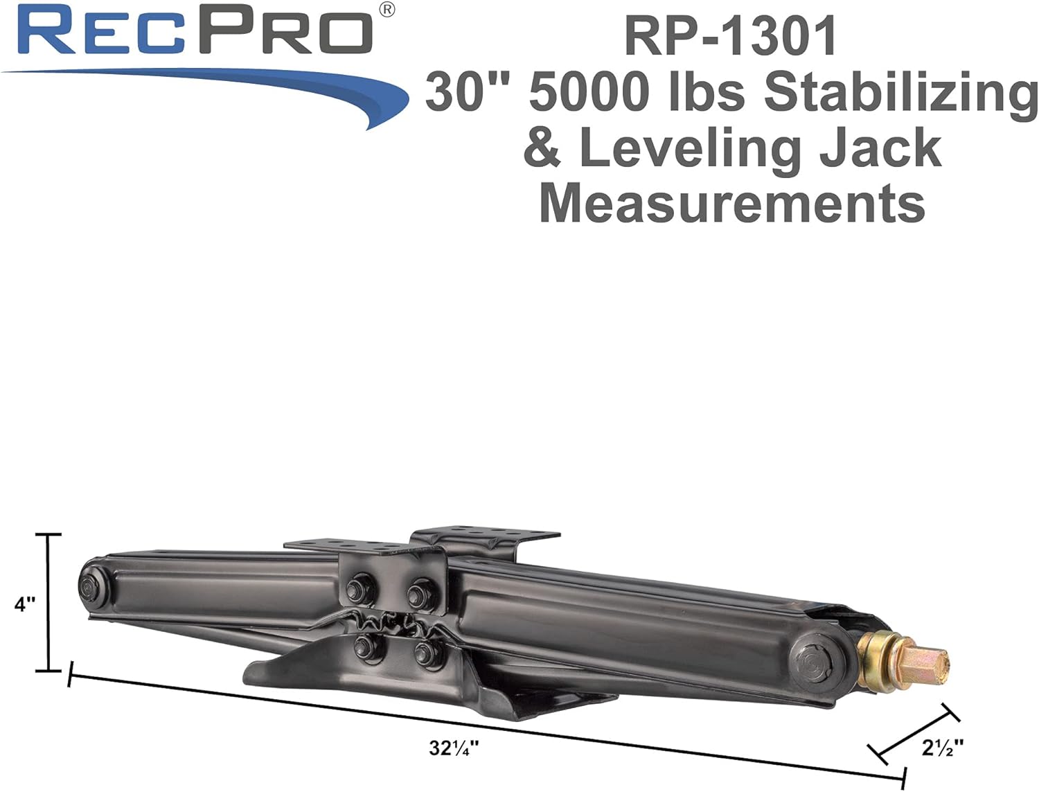 RV 24" Scissor Jack 5000 LB Capacity Heavy Duty Leveling Jack 2 Pack G44747