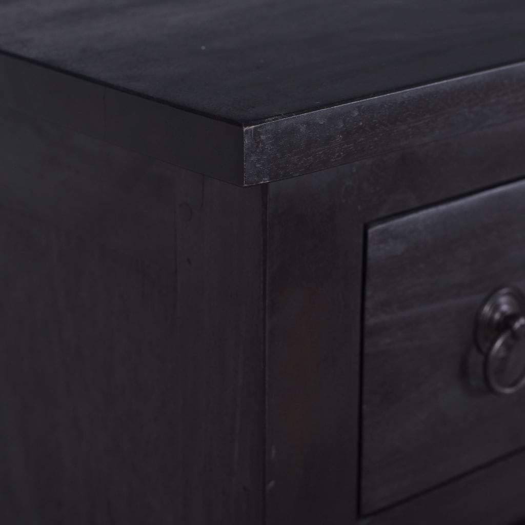 Black Solid Mahogany Wood Chest of Drawers H87335