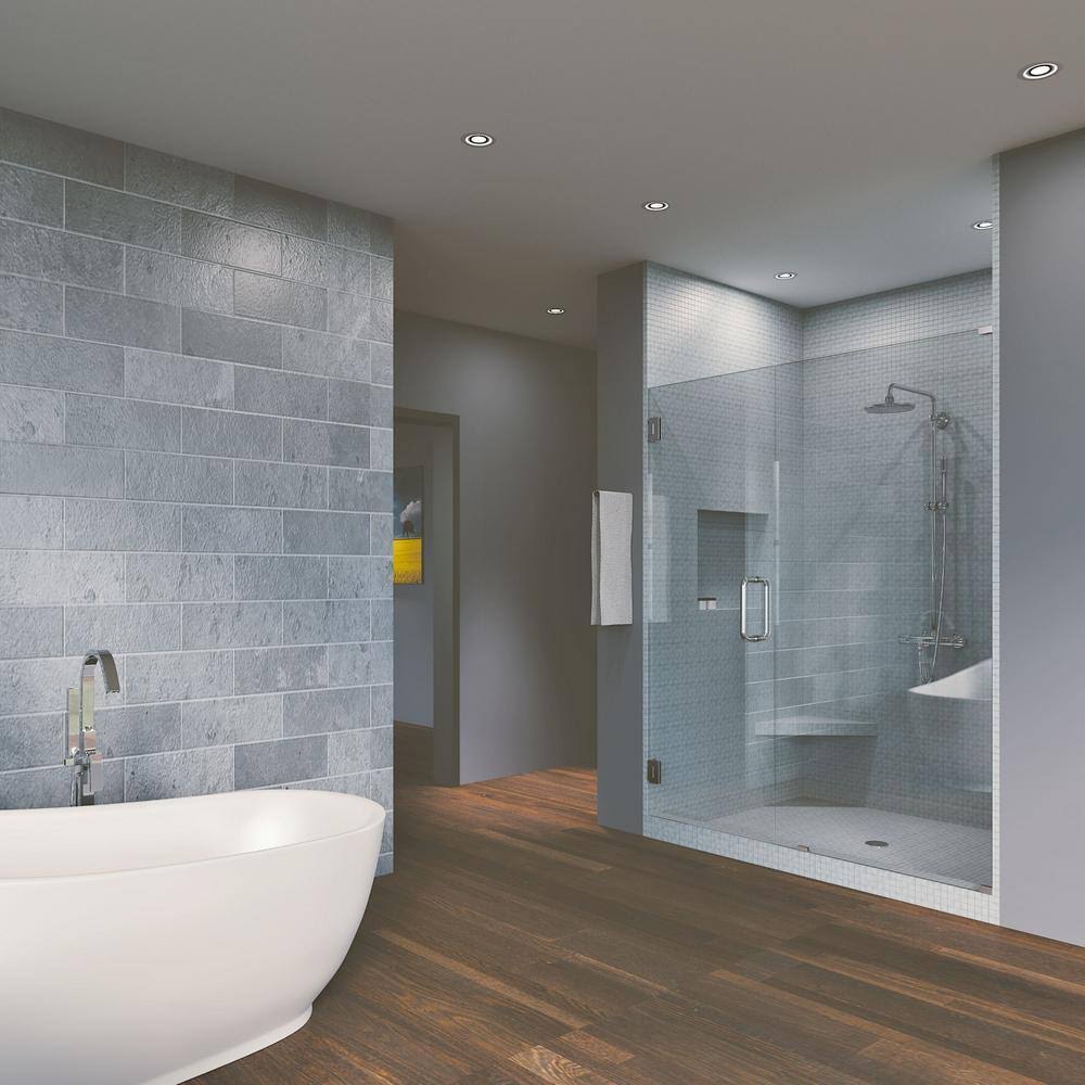 Chrome Frameless Hinged Shower Door K168