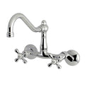 Vintage Chrome 2-Handle Wall-Mount High-Arc Kitchen Faucet Y45069