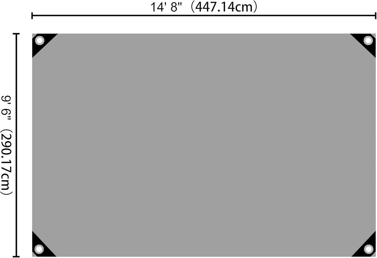 10x15ft Heavy Duty Reinforced Poly Tarp Waterproof Tarpaulin 10-mil Ground Sheet Camping Tent Cover with Eyelets Pack of 2 B62634