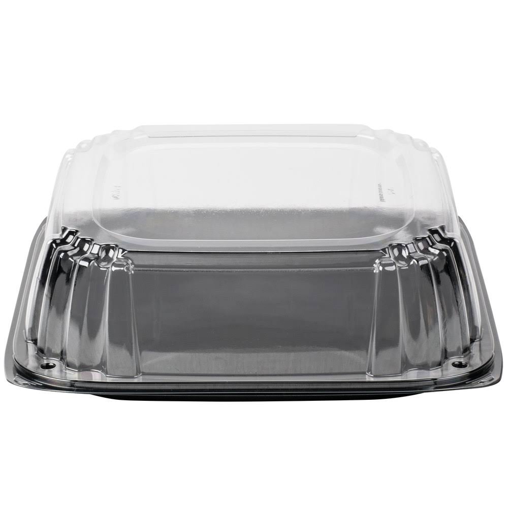 14x22 Square Disposable Deli Platter with High Dome Lid, 25/Case F5987