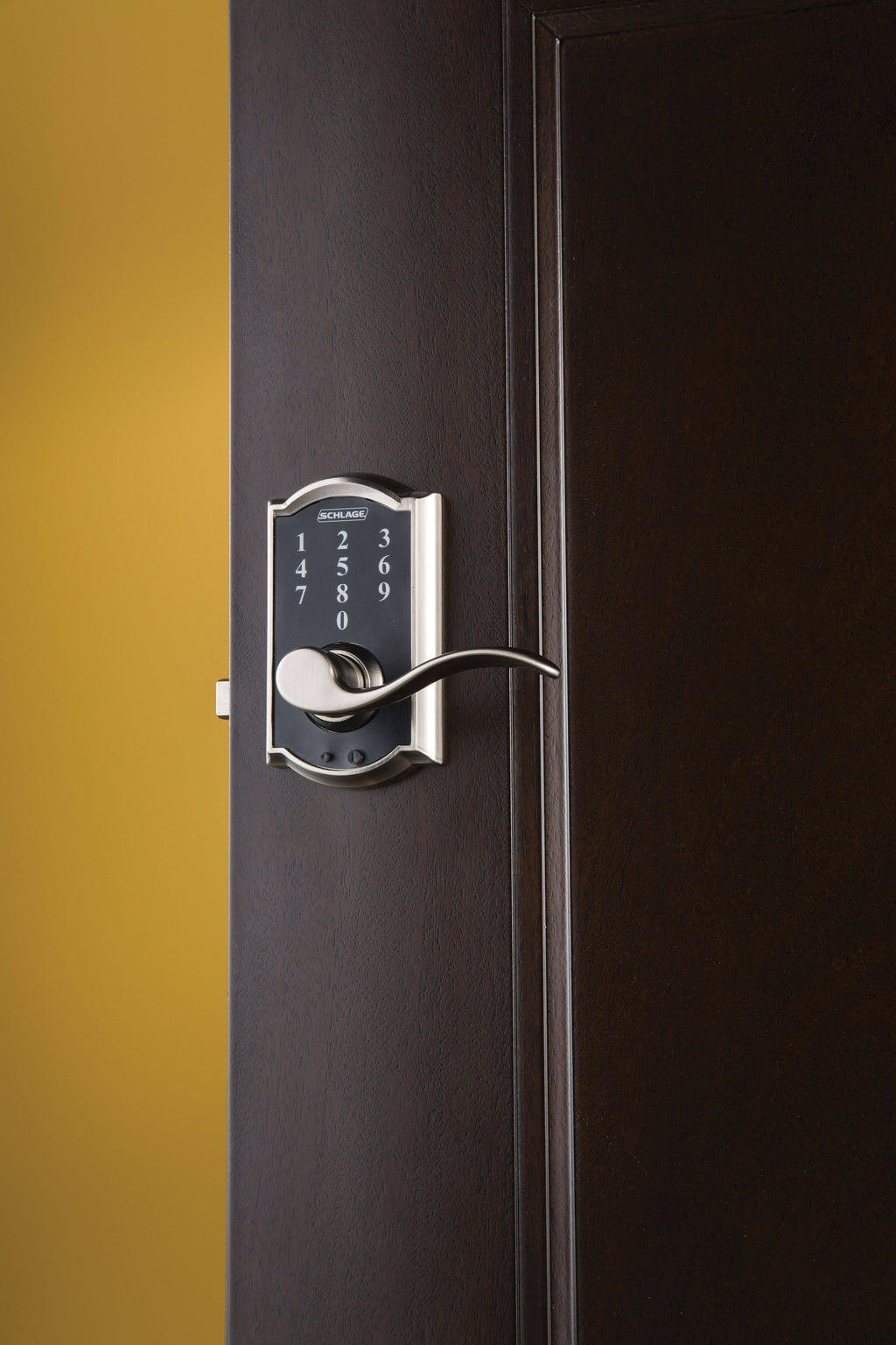 Satin Nickel Touch Lock with Accent Lever A39865