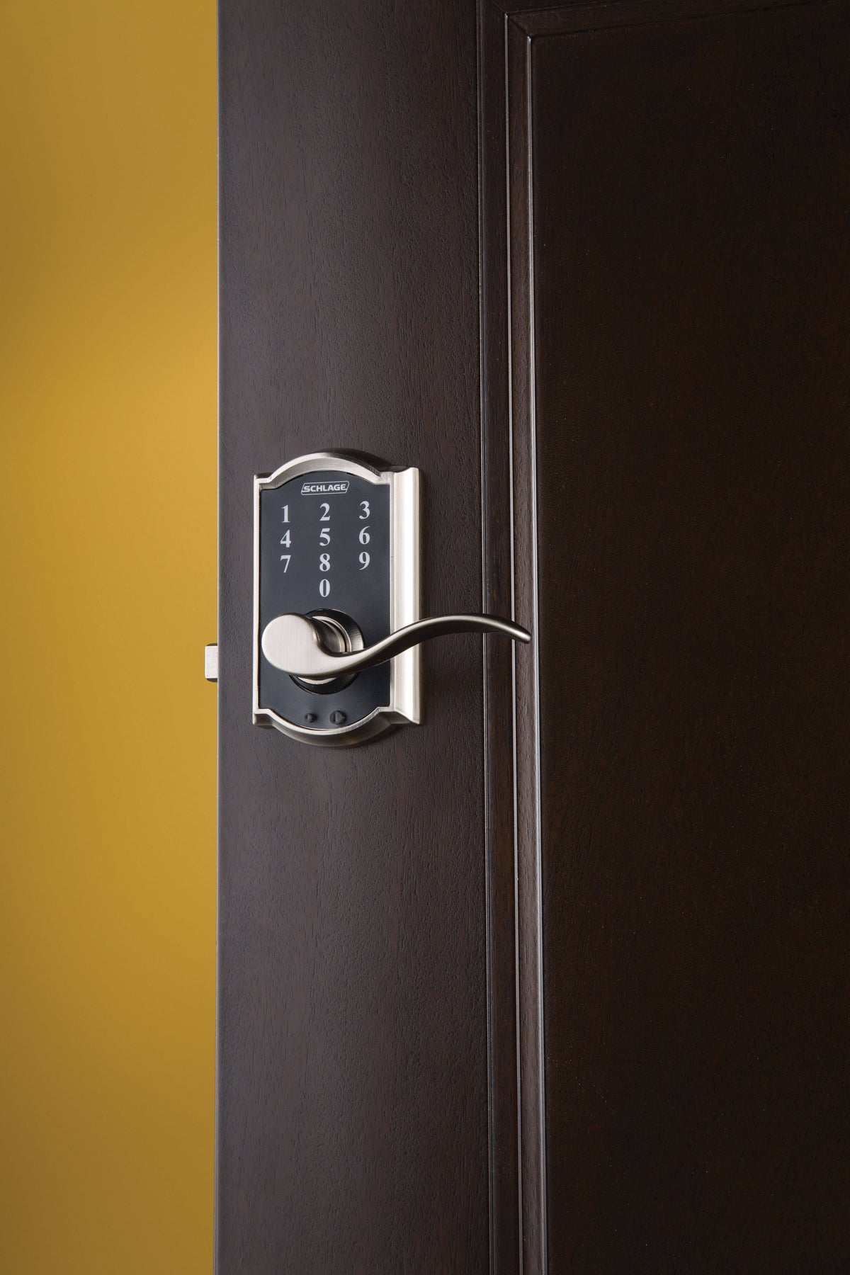 Satin Nickel Touch Lock with Accent Lever A39865