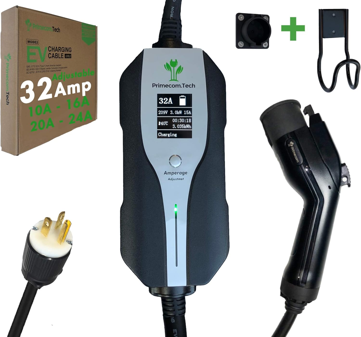 Level 2 Electric Vehicle Charger with 30Ft Cable I385