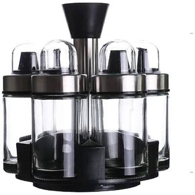 Stainless Steel Salt and Pepper Holder Set of 6 Bottles D9021