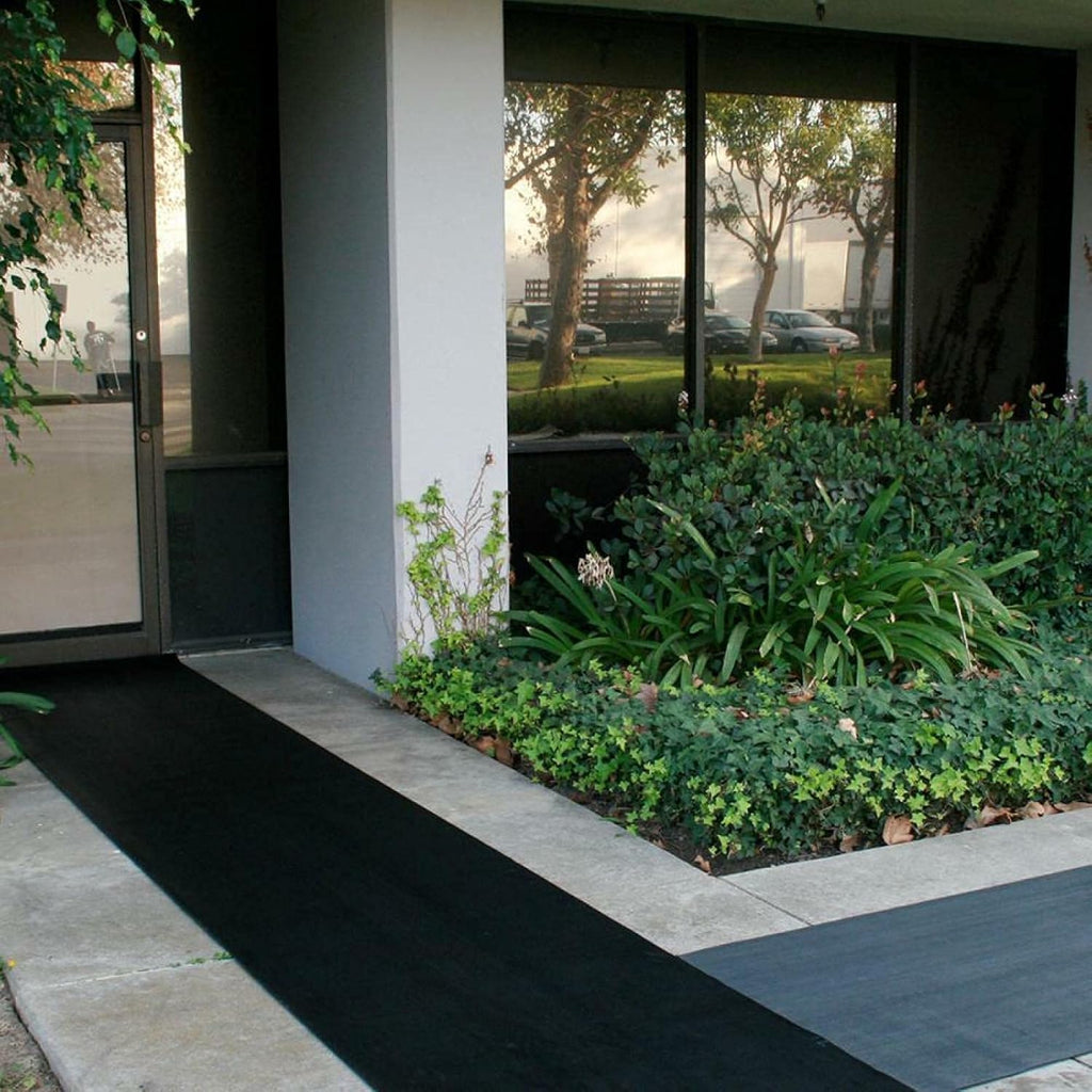 16.4ft x 3.3ft Black Non-Slip Rubber Floor Mat Roll O5032