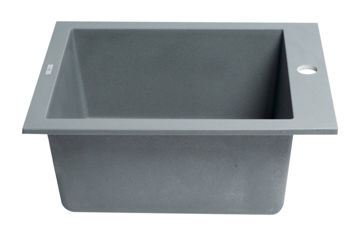 17x22 Drop-in Rectangular Granite Composite Kitchen Prep Sink W358