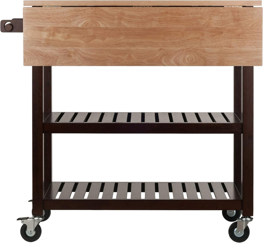Cappuccino/Natural Kitchen Cart H29047