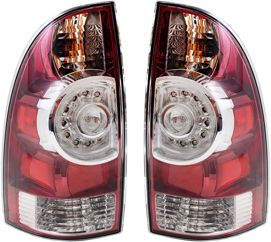 Replacement Driver and Passenger Tail Lights with LED Center Lens for Tacoma Pickup Truck U972021