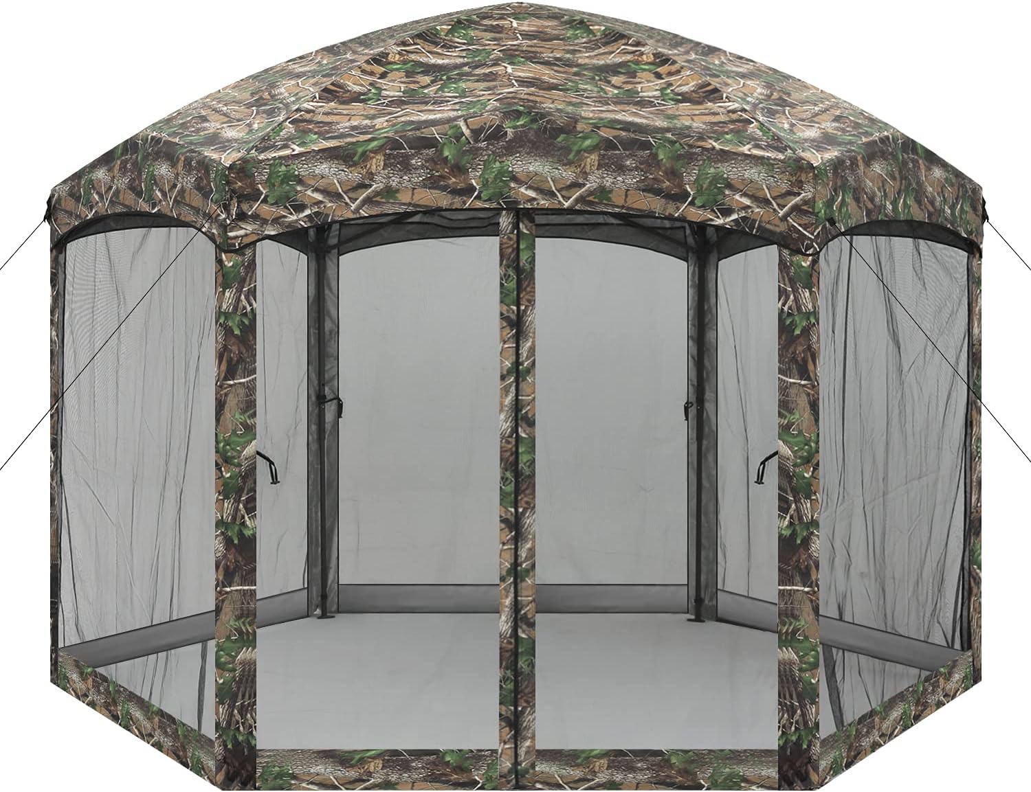 12x12 ft Hexagon Pop Up Gazebo with Netting D509
