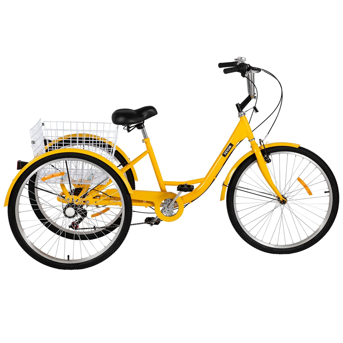 Adult Tricycle 26 inch 7-Speed 3 Wheel Cruiser Bike with Basket L253