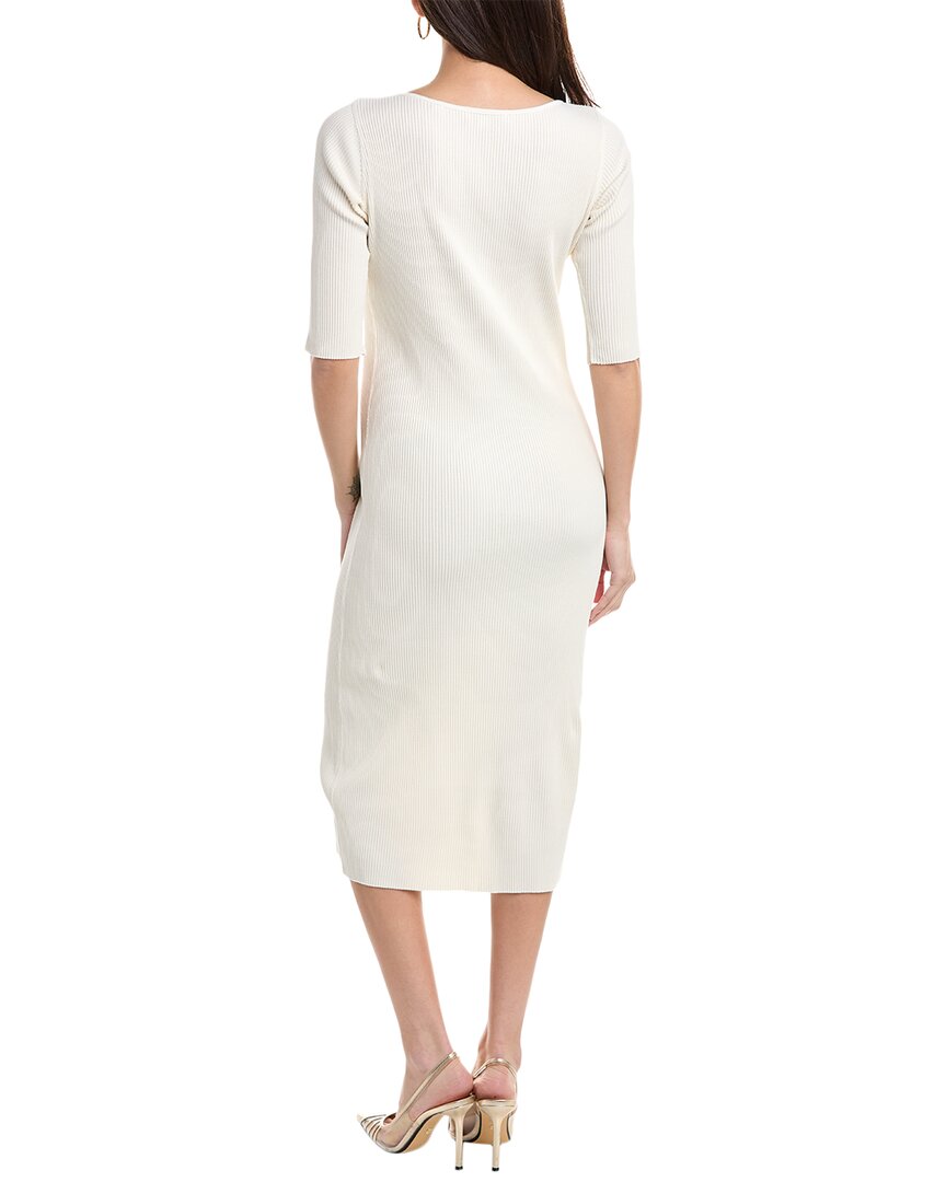 White Rib Midi Dress C6195