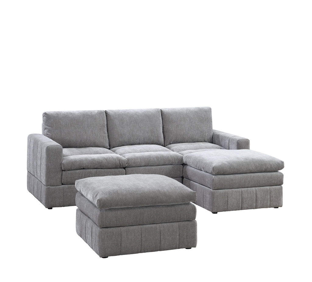 5Pc Modular Sectional Set with Ottoman V822