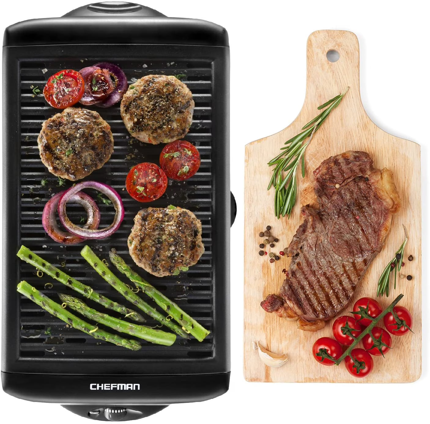 Black Electric Smokeless Indoor Grill with Non-Stick Cooking Surface X937