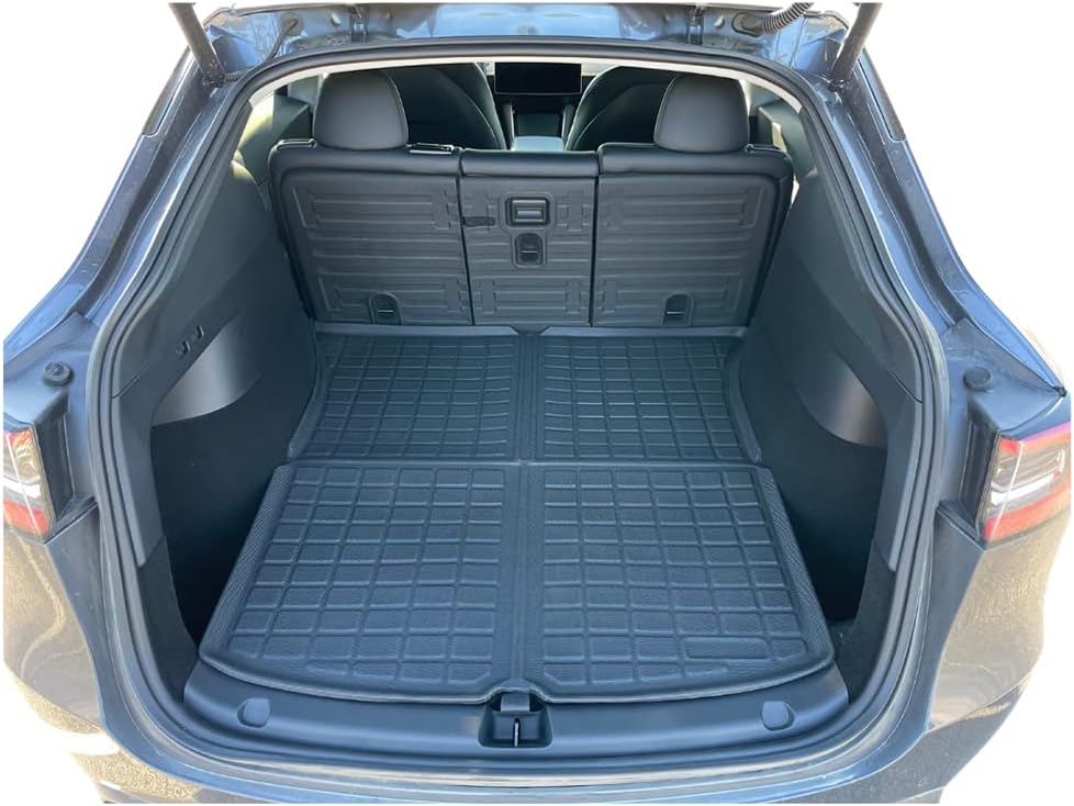 Black Custom Fit TPE Rear Seat Cover Mats and Cargo Mats Combo Set T792881