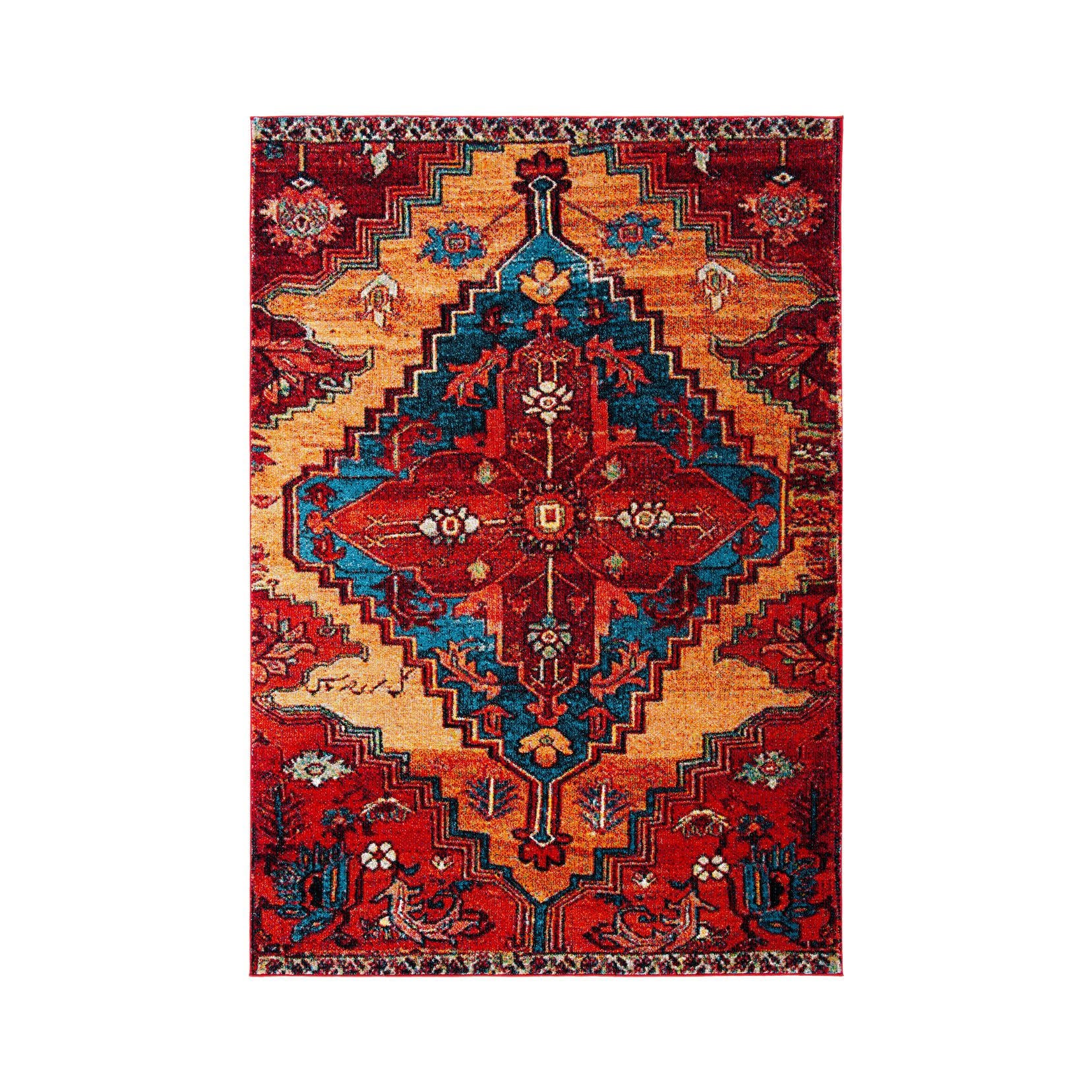 Red / Blue Vintage Rug S6615