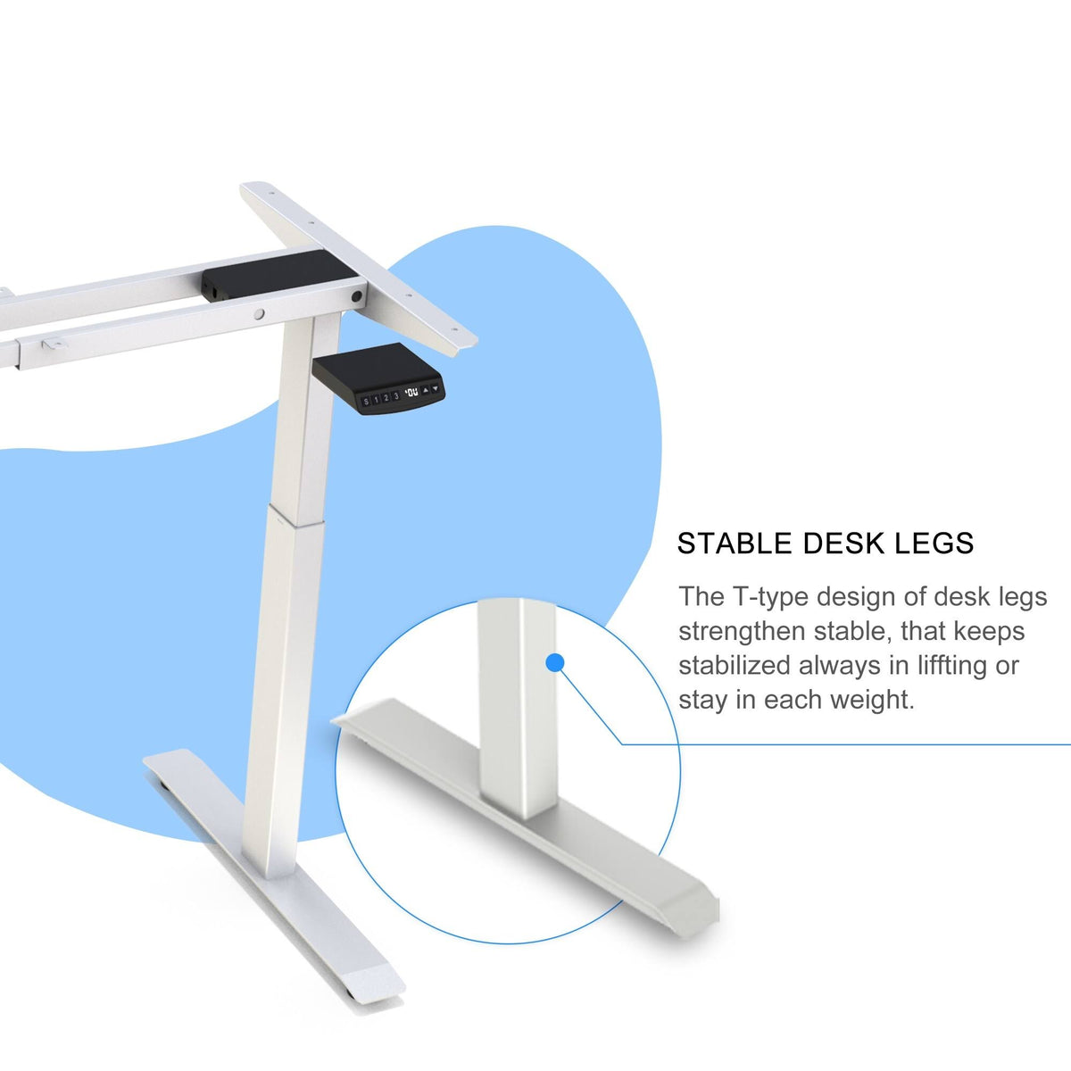 L-Shaped Electric Height Adjustable Standing Desk P59927