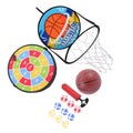 Double Sided Basketball Hoop Dart Board Sticky Ball Set Q21332
