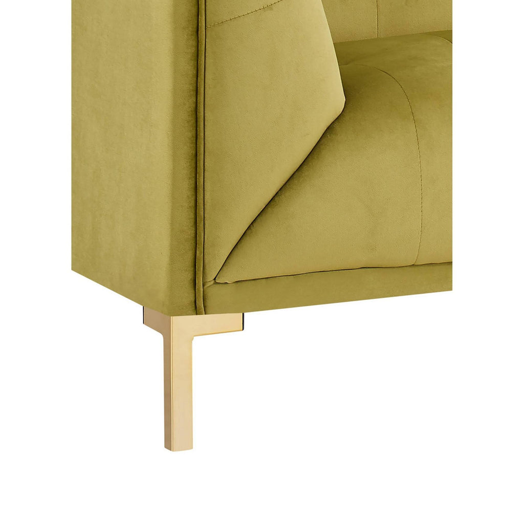 Olive Green Love Seat P8546