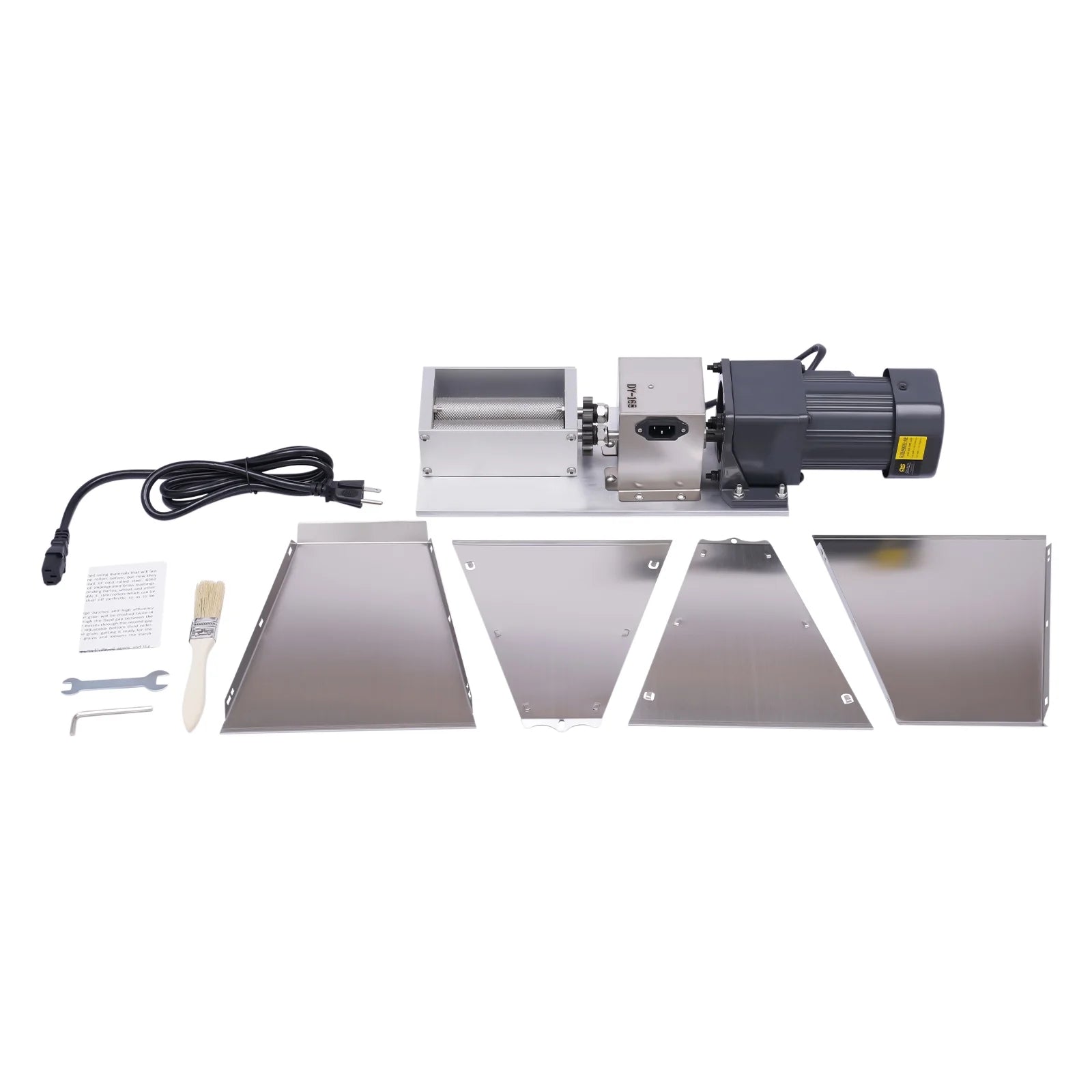 60W Electric Grain Grinder with Adjustable Roller Stainless Steel 4L D6766
