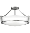 Semi Flush Antique Nickel Metal Light S50443