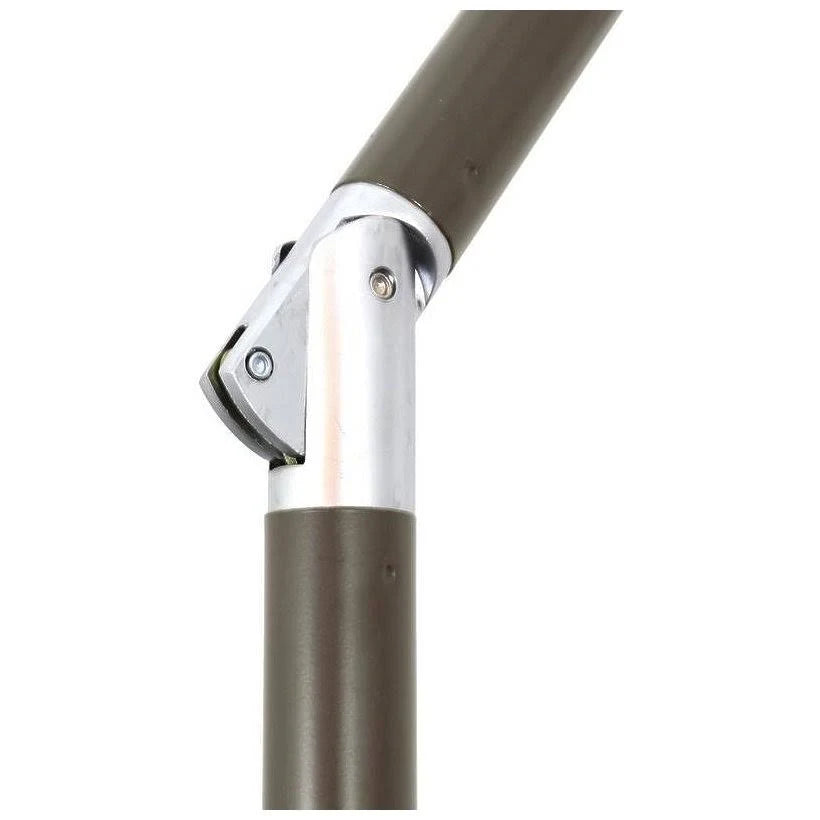 9 ft. Aluminum Market Umbrella Push Tilt Black Olefin Frost Blue C974366